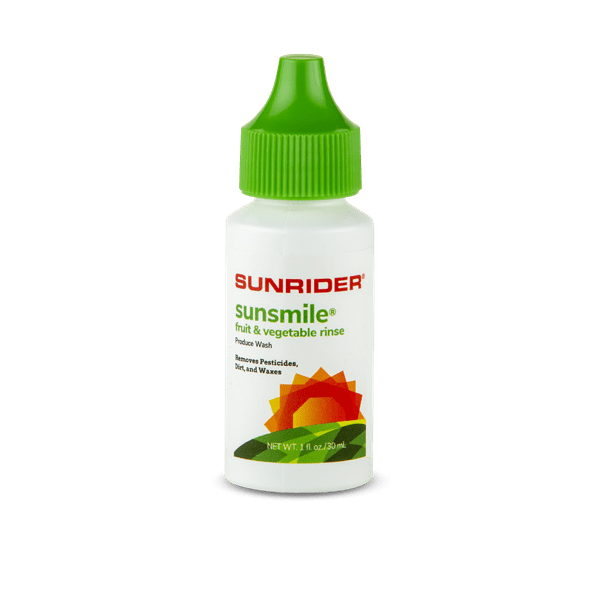 NOW AVAILABLE SunSmile Fruit & Vegetable Rinse, by Sunrider Size: 1 fl. oz.