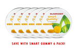 Smart Gummy | Fiber + Vitamins B12, D & E | By Sunrider 6 Tins / Strawberry