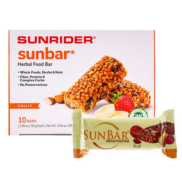 SunBars Herbal Food Bar, 10 Pack by Sunrider OUT OF STOCK / PRE-ORDER Fruit