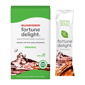 NOW AVAILABLE - Fortune Delight Regular (Original) 10pk / 20g Stick Pack - Natural Herbal Tea by Sunrider