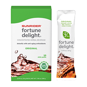 OUT OF STOCK / PRE-ORDER - Fortune Delight Regular (Original) 10pk / 20g Stick Pack - Natural Herbal Tea by Sunrider